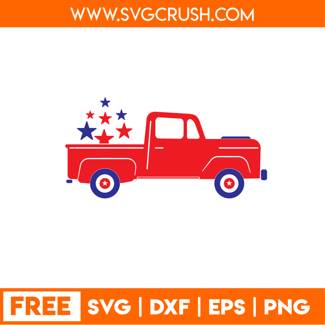 free 4th-of-july-truck-003 svg