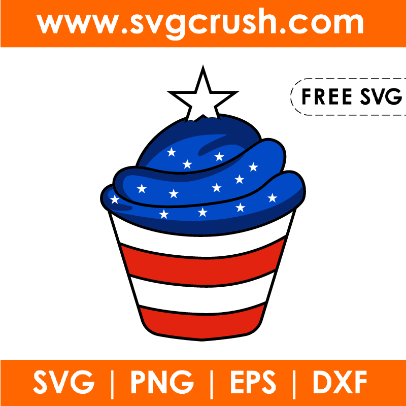 free american-cup-cake-001 svg