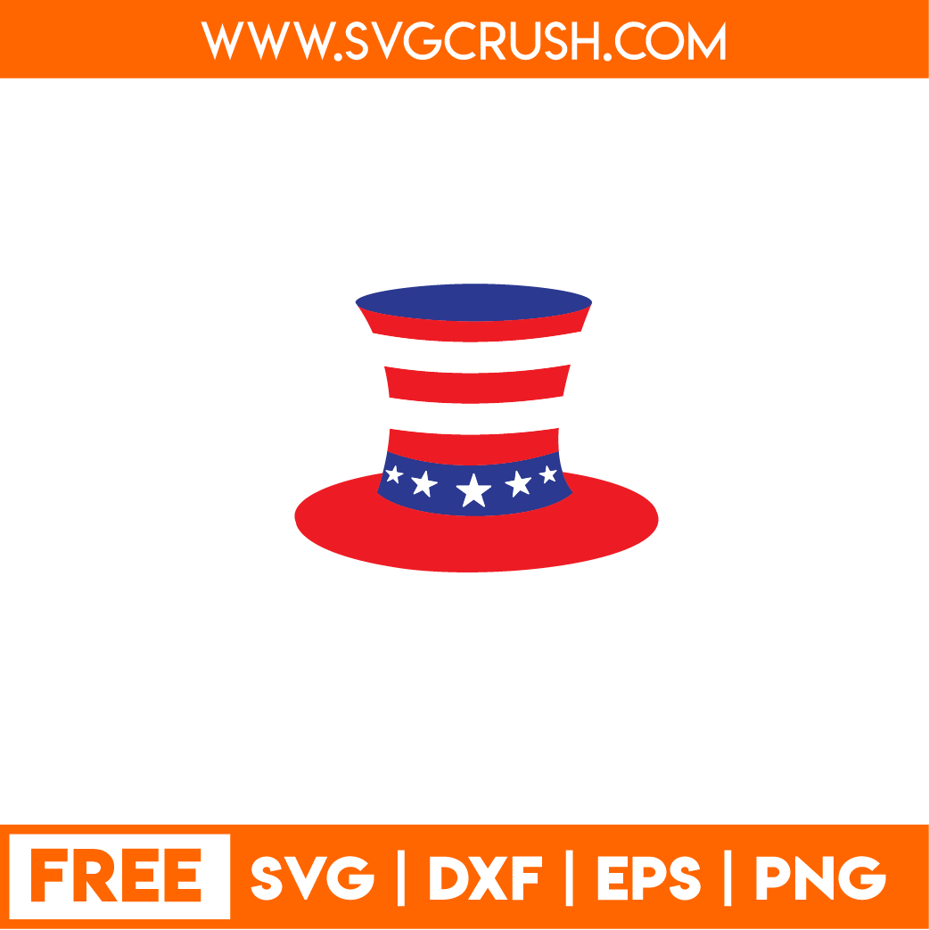 free american-flag-hat-001 svg