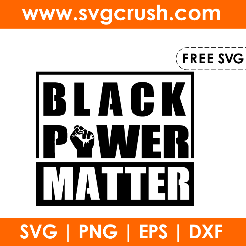 free black-power-matter-002 svg