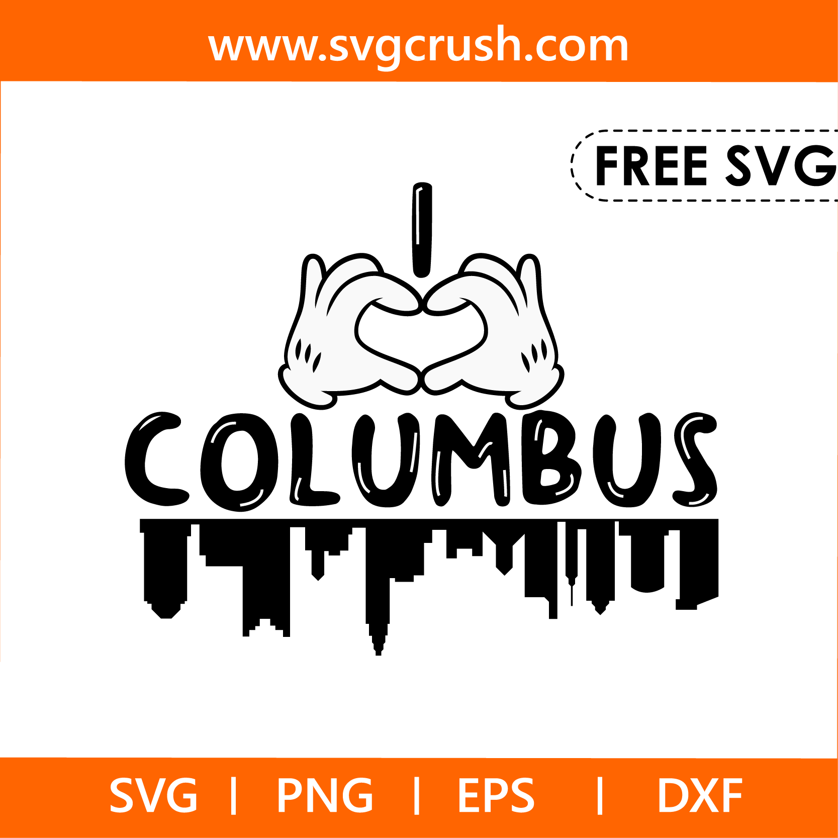 free i-love-columbus-003 svg