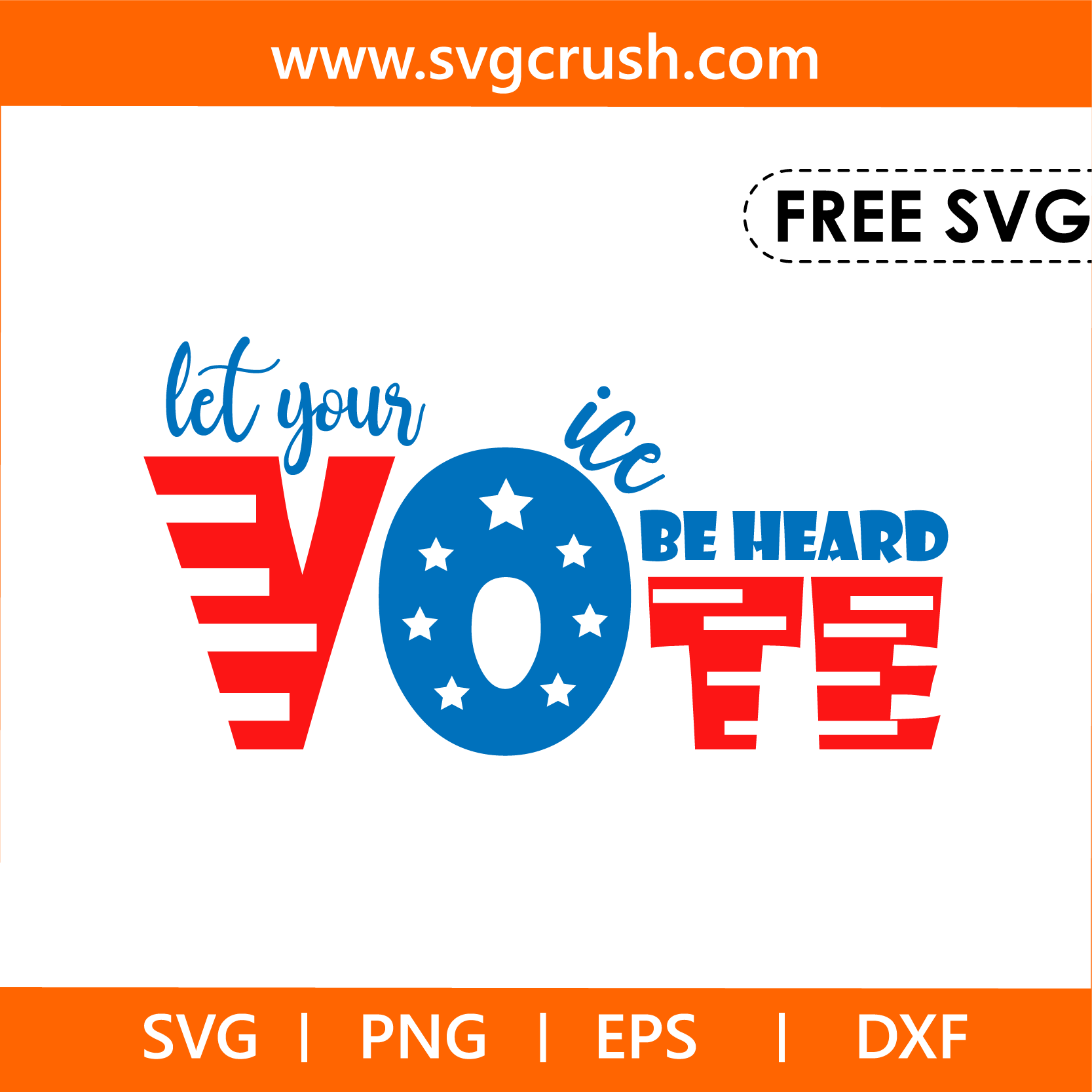 free let-your-voice-be-heard-vote-004 svg