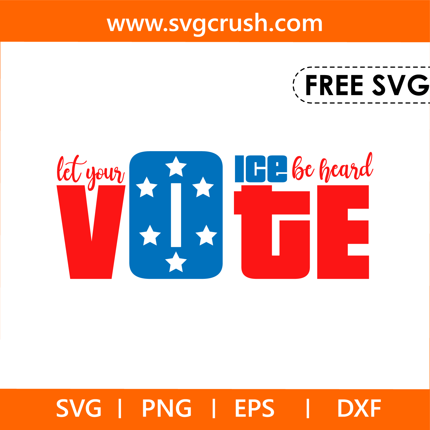 free let-your-voice-be-heard-vote-005 svg