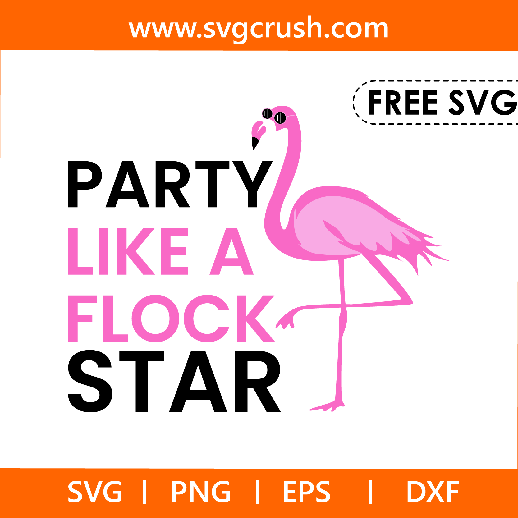 free party-like-a-flock-star-005 svg