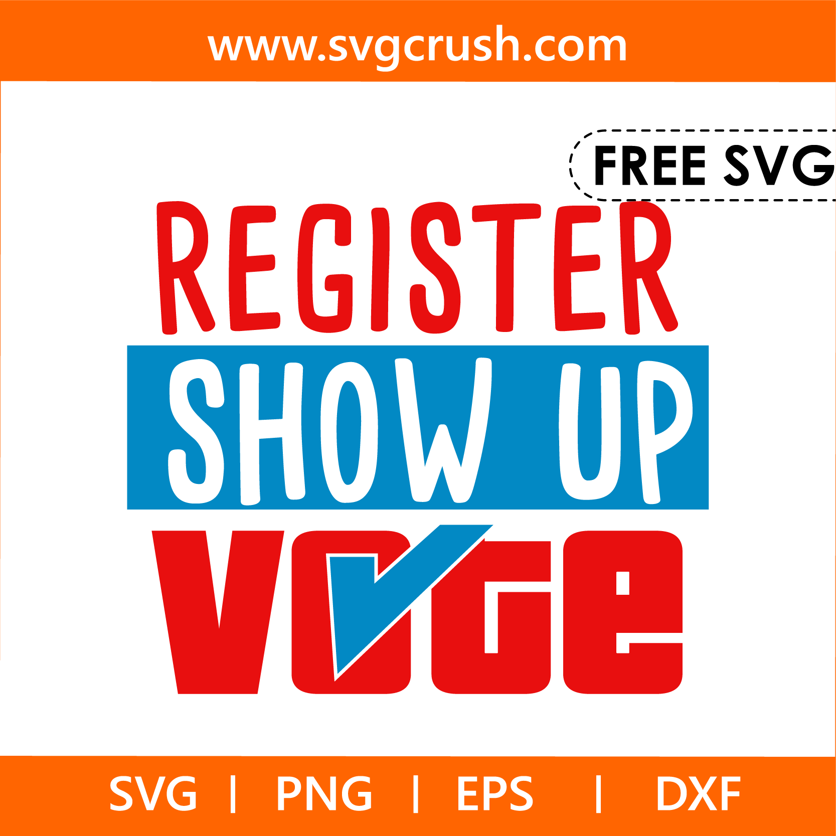 free register-show-up-vote-005 svg