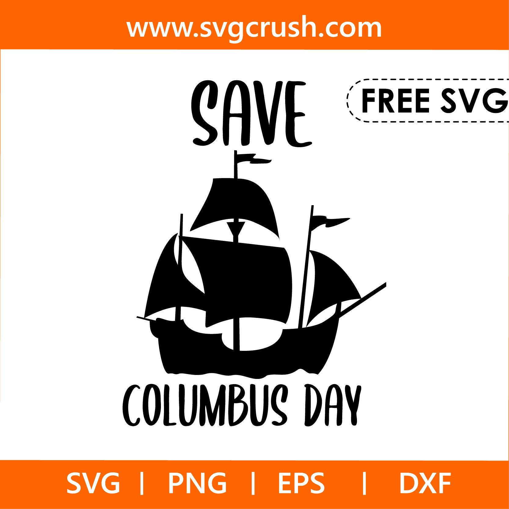 free save-columbus-day-004 svg