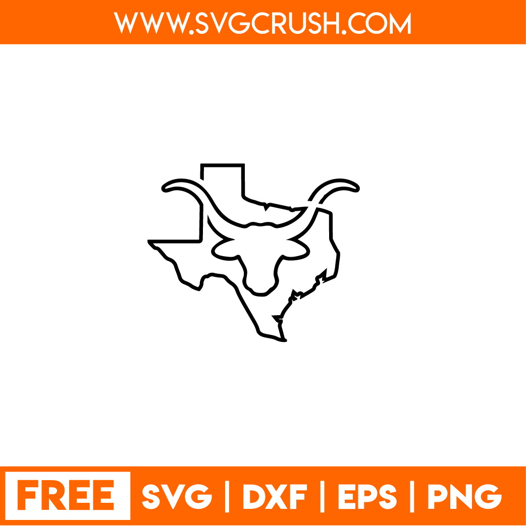 free texas-map-longhorn-001 svg