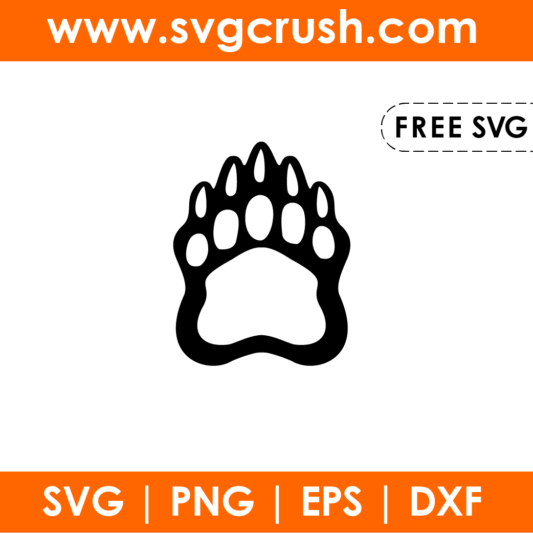 free bear-paw-001 svg