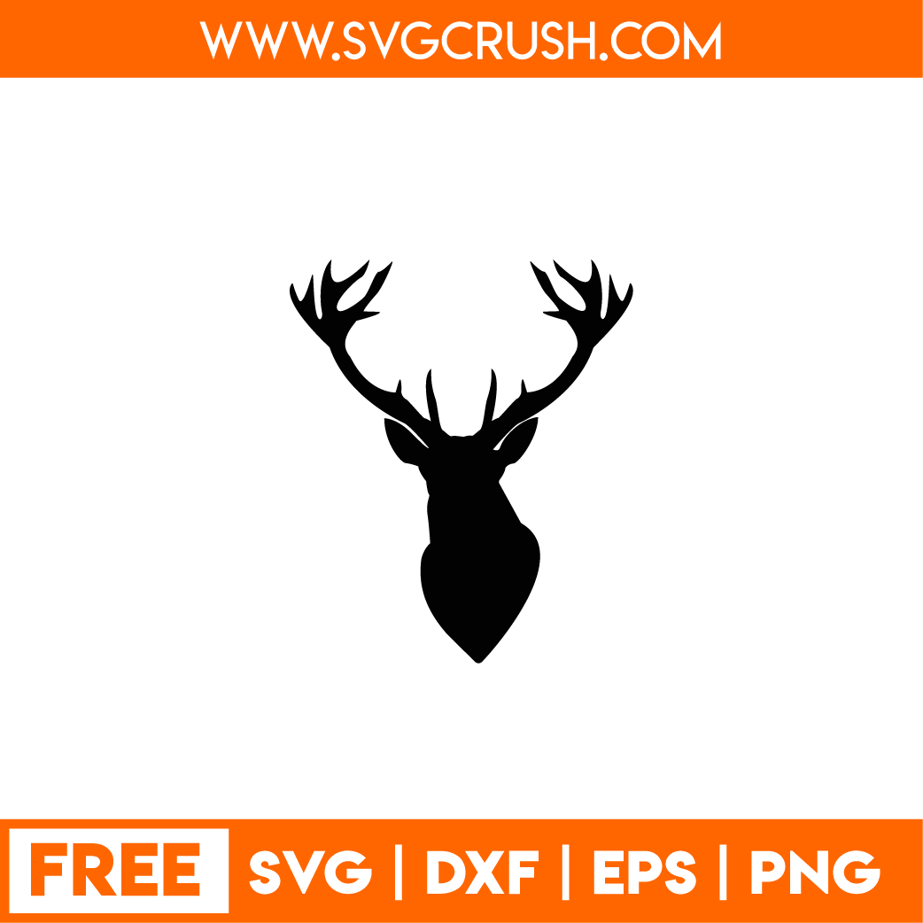 free deer-head-001 svg