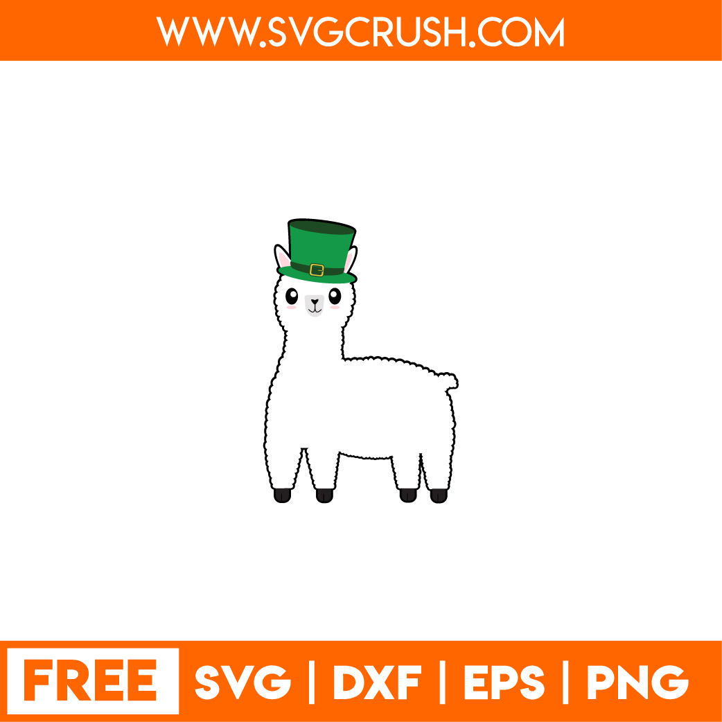 free st-patrick-llama-001 svg