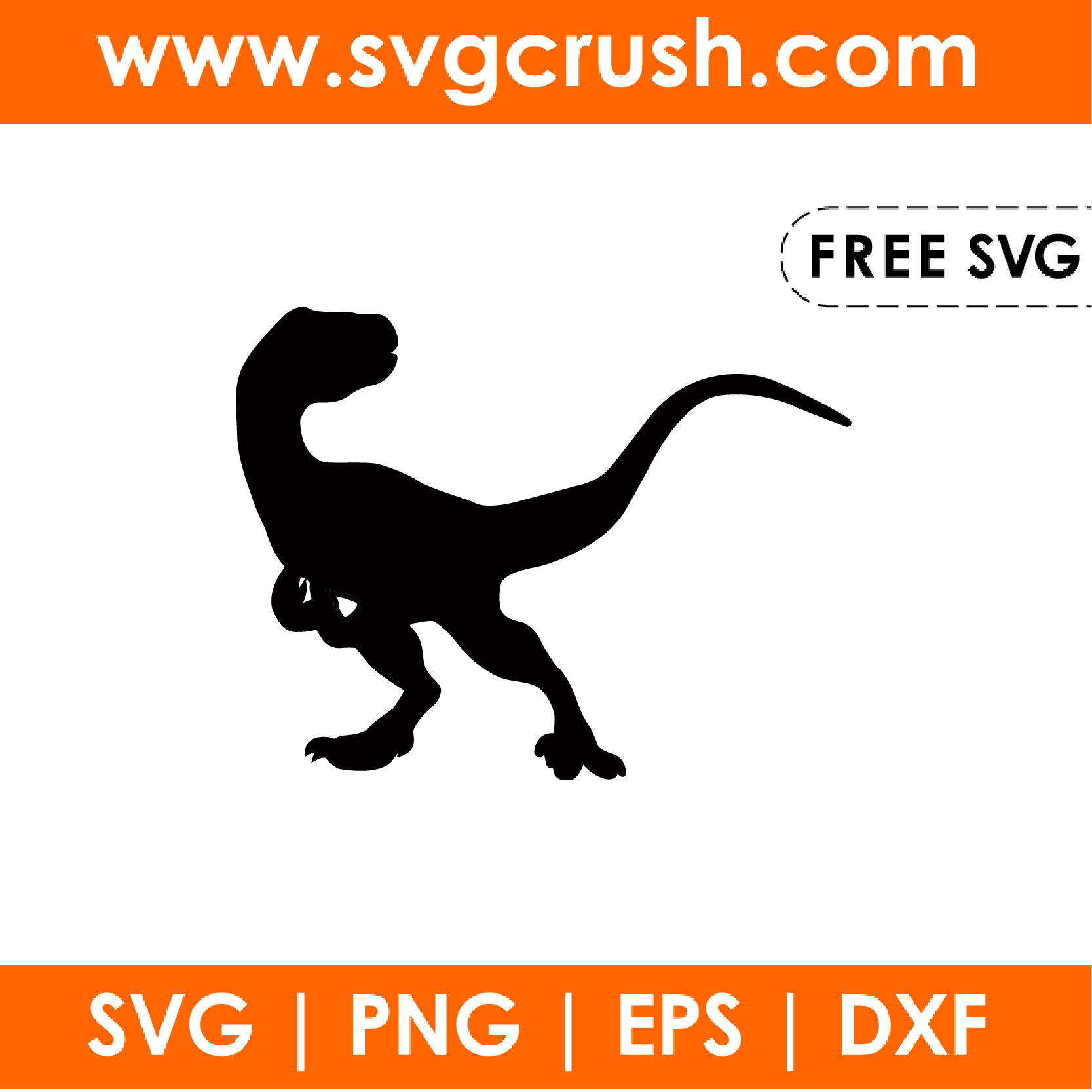 free velociraptor-silhouette-001 svg