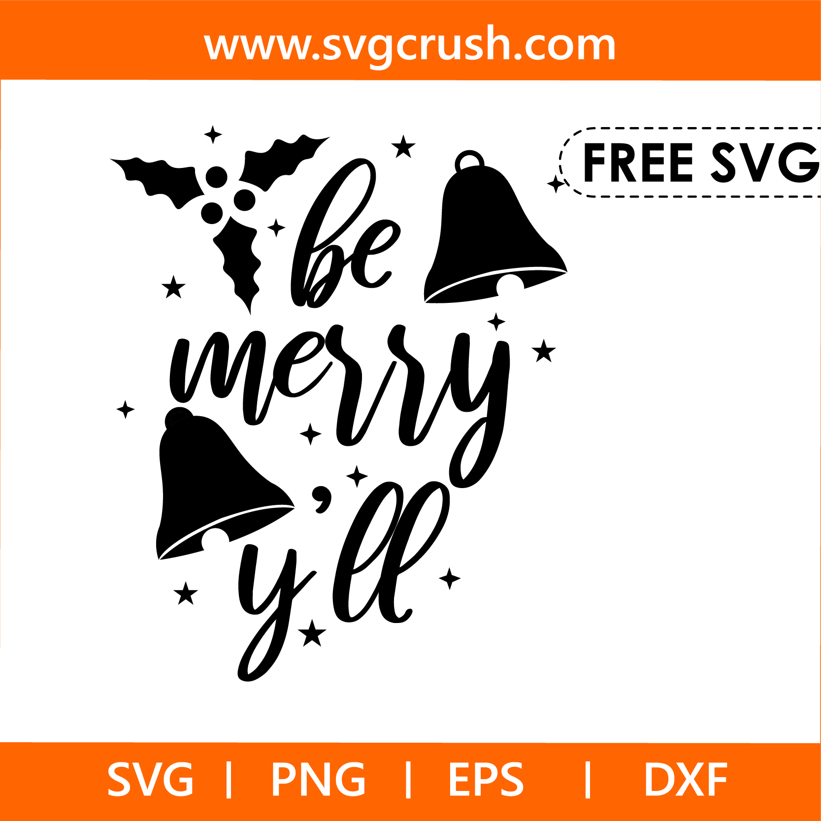 free be-merry-y-all-005 svg
