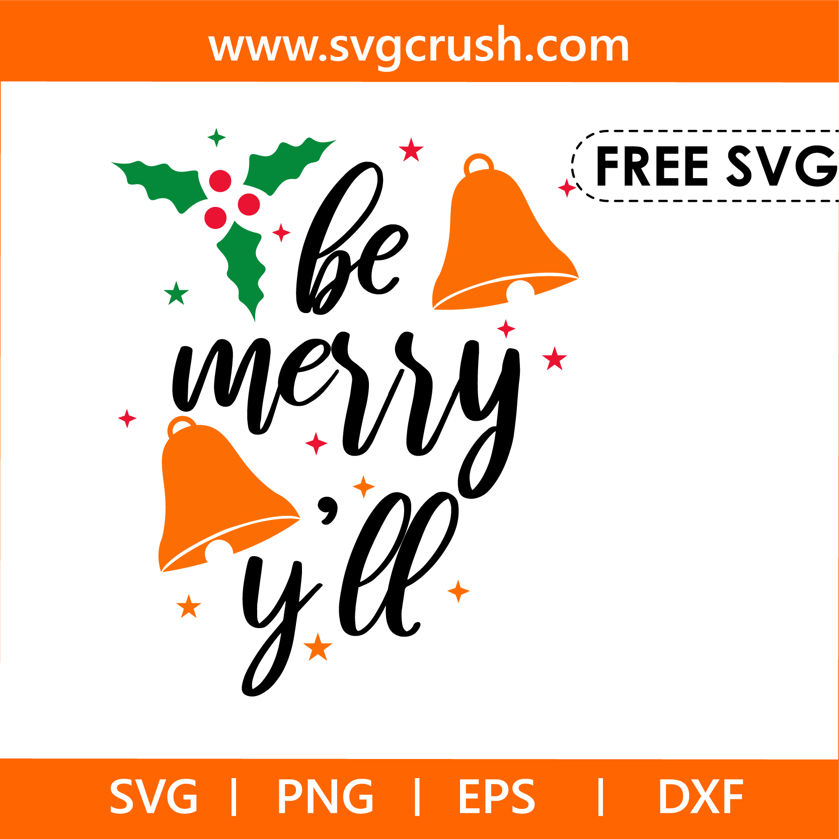 free be-merry-y-all-006 svg