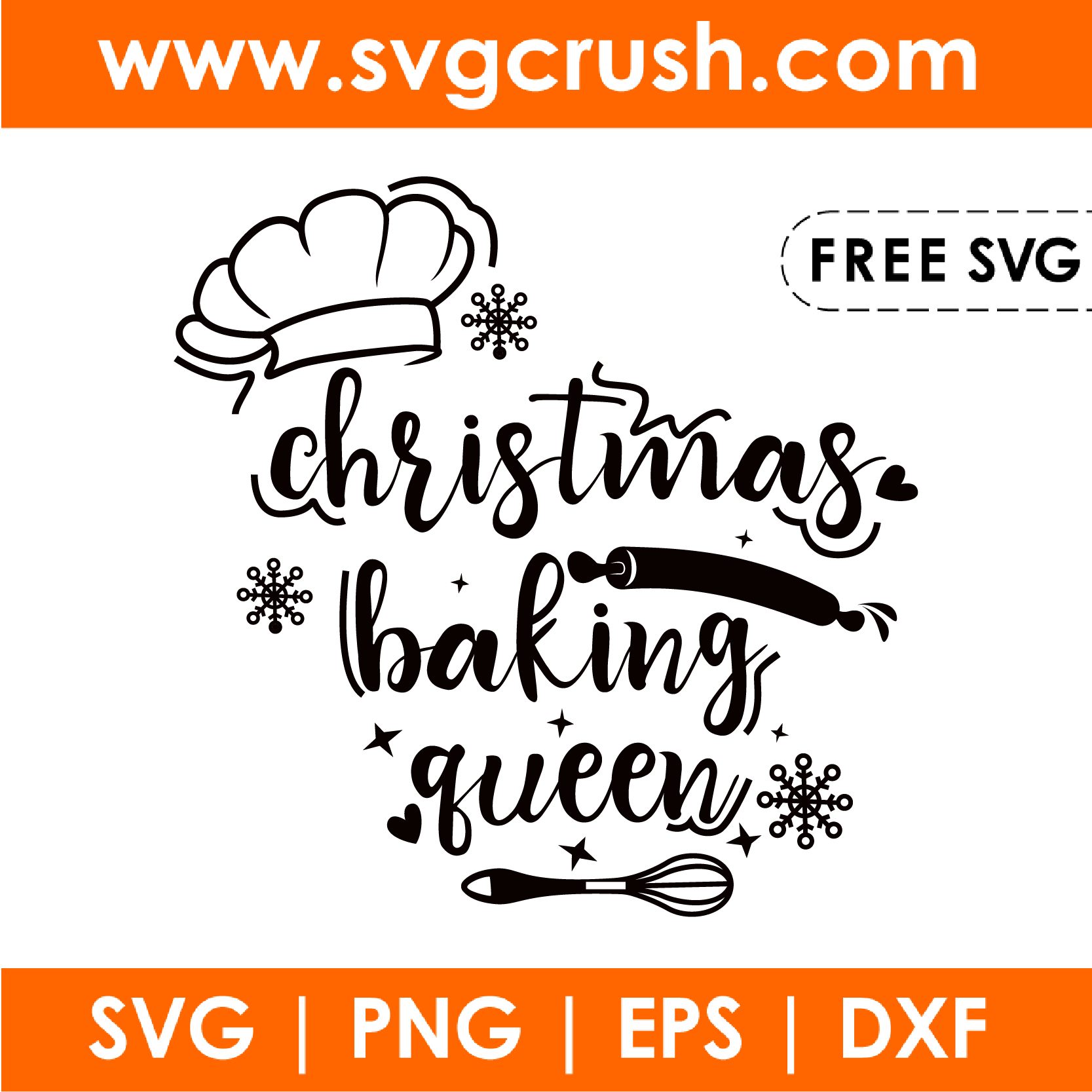 free christmas-baking-queen-001 svg