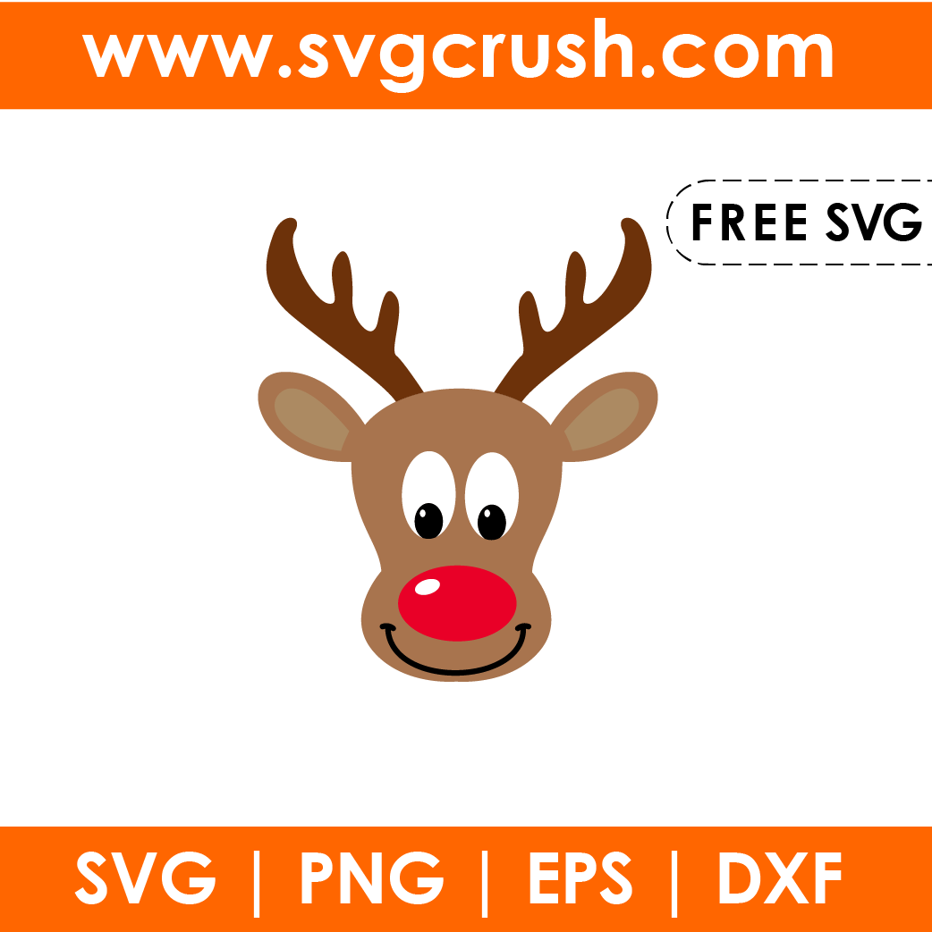 free christmas-deer-head-003 svg