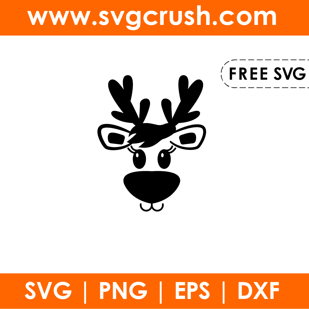 free christmas-reindeer-001 svg