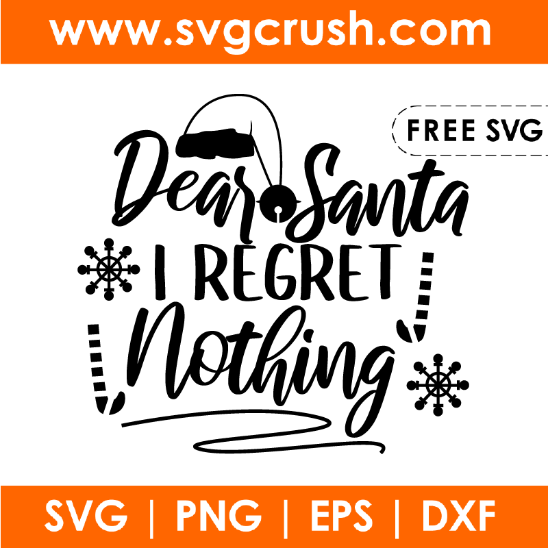 free dear-santa-i-regret-nothing-002 svg