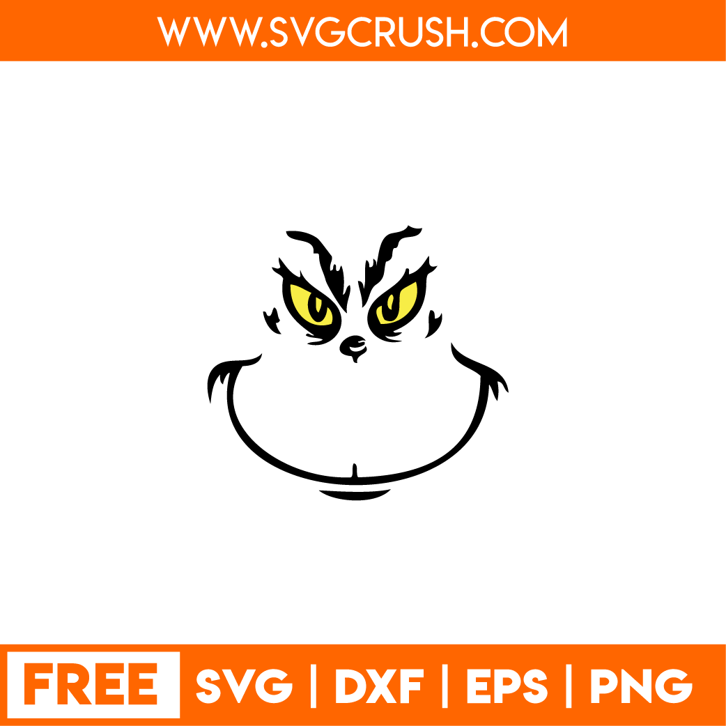 free grinch-face-001 svg