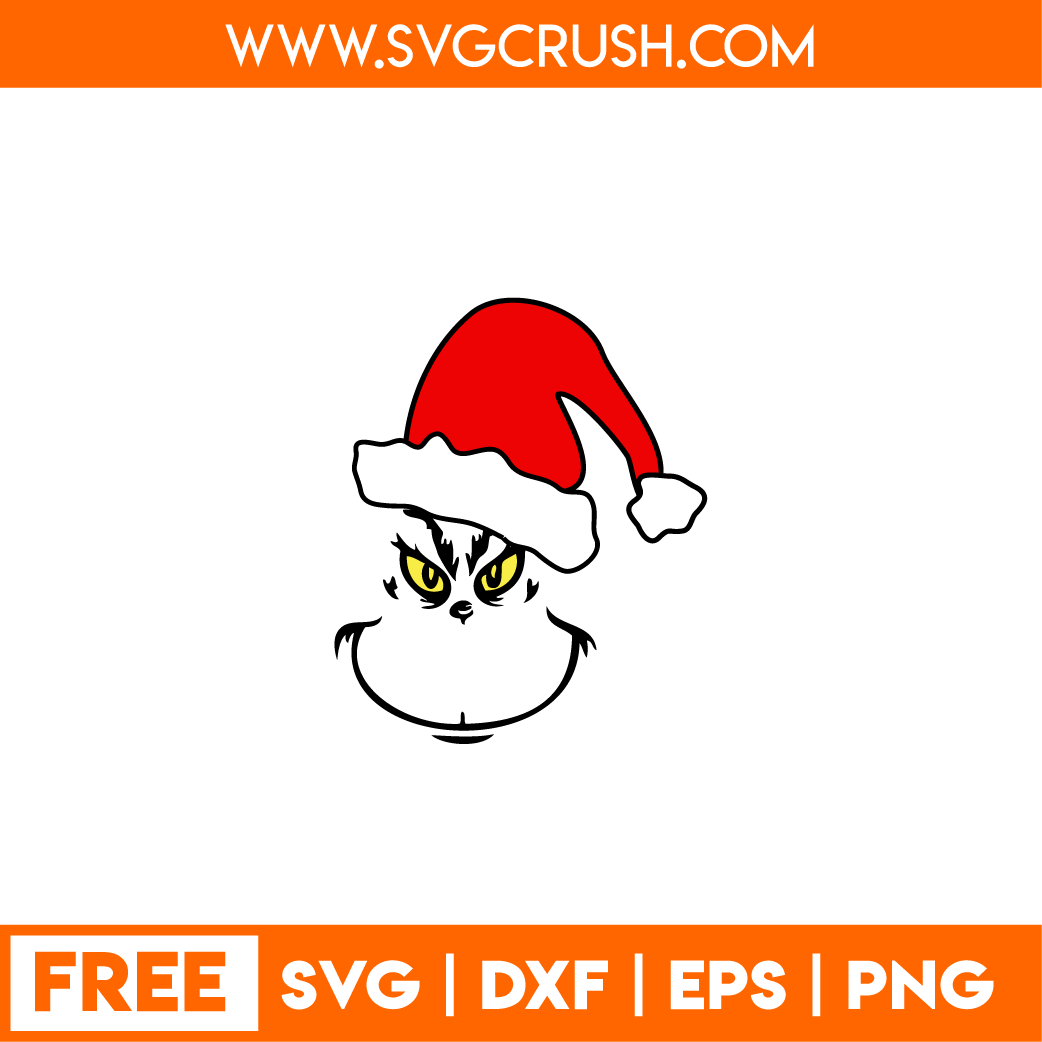 free grinch-face-002 svg