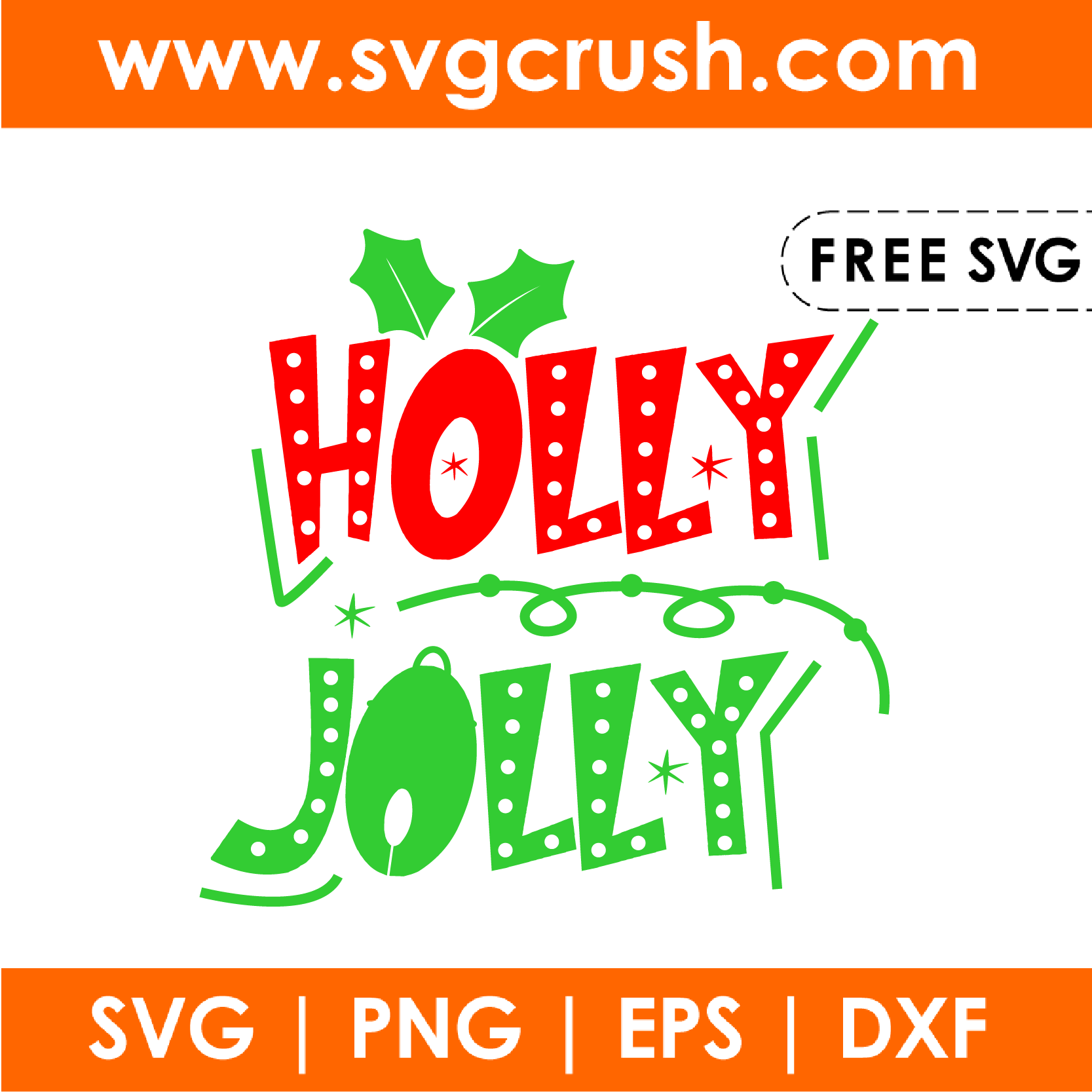 free holly-jolly-001 svg