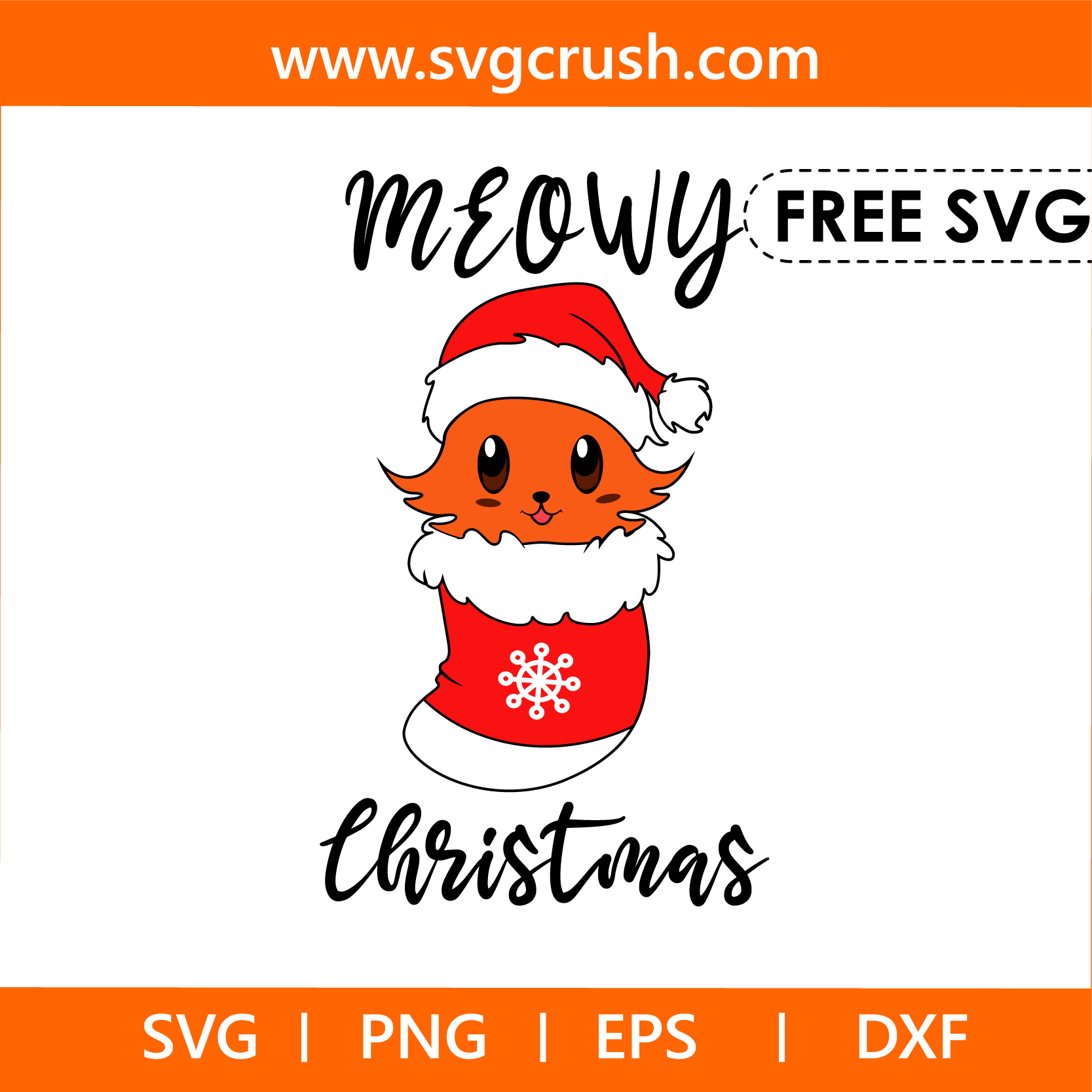 free meowy-christmas-007 svg