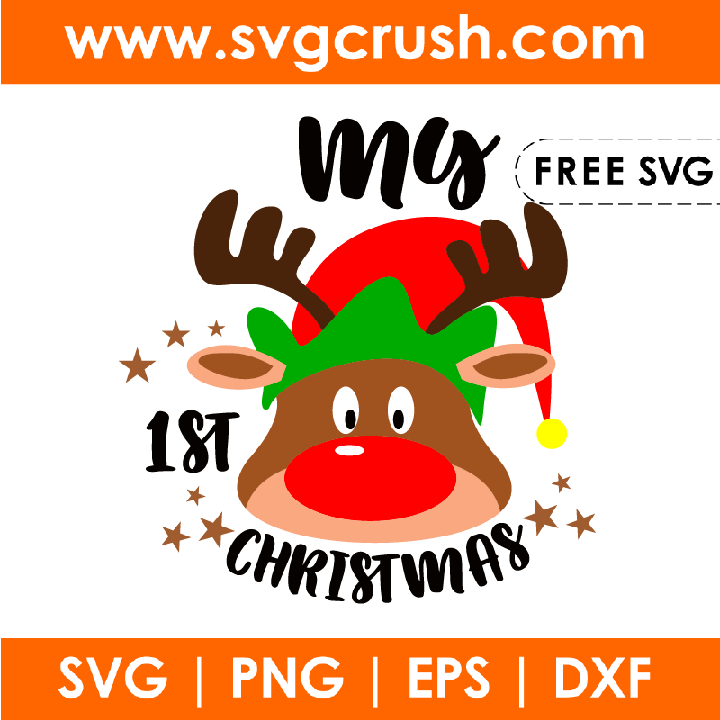 free my-first-christmas-003 svg