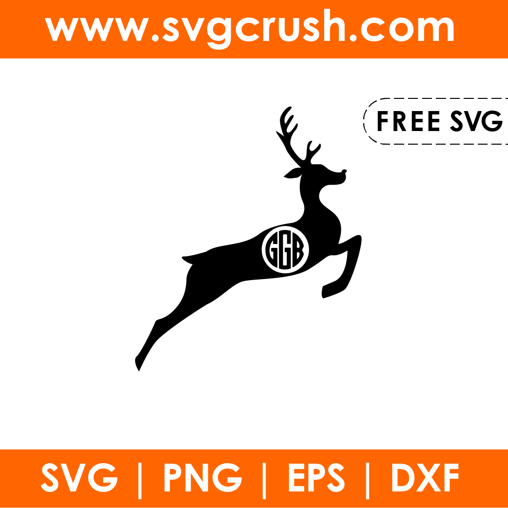 free reindeer-monogram-001 svg