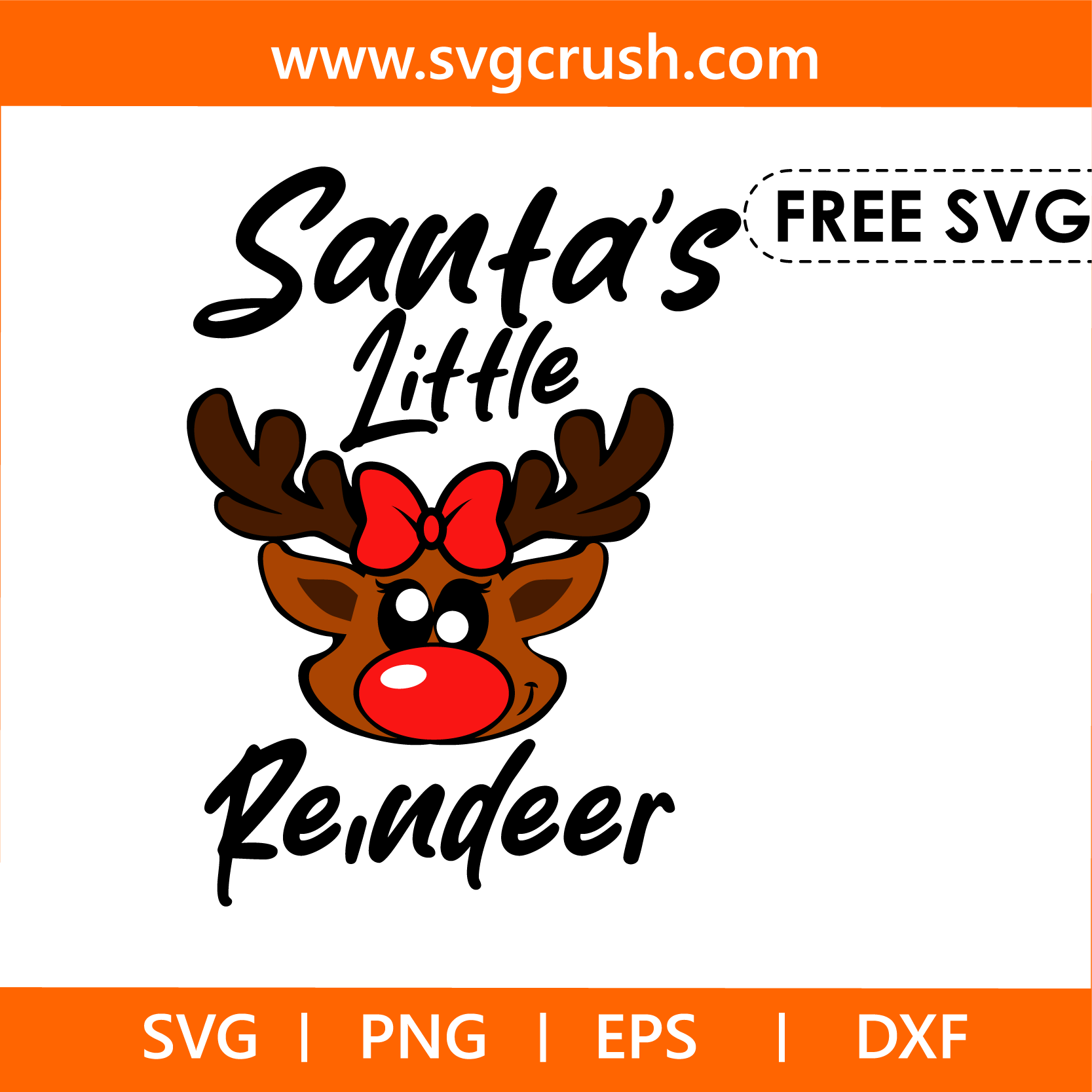 free santas-little-reindeer-015 svg