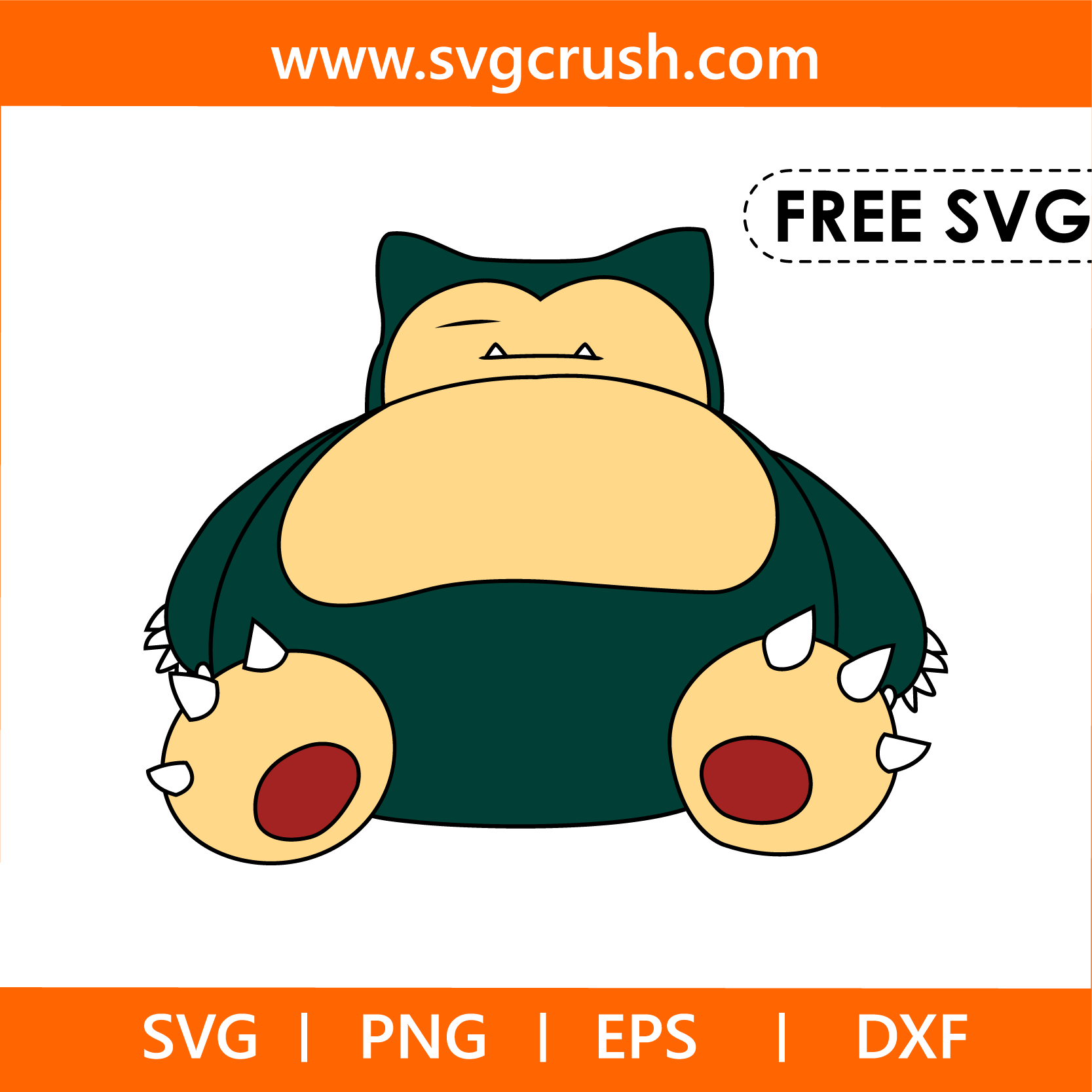 free snorlax-pokemon-006 svg
