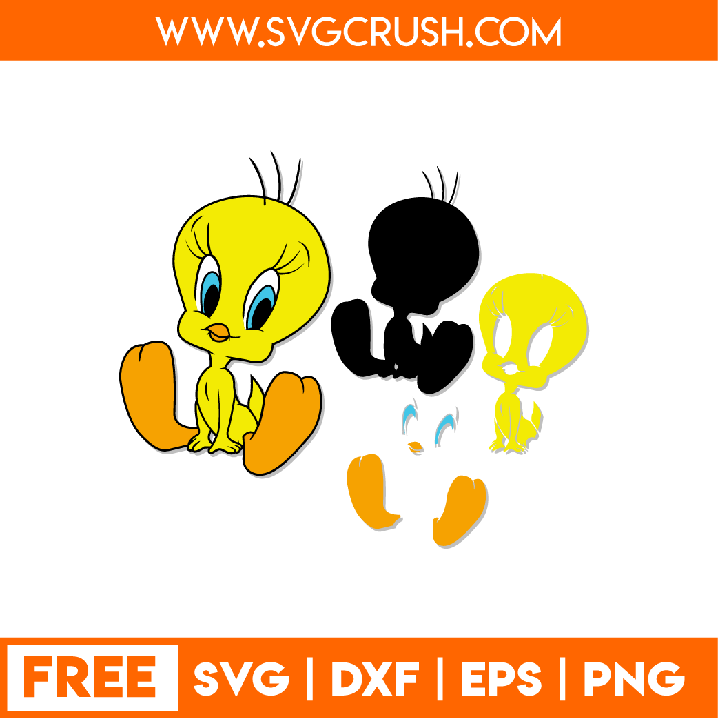 free baby-looney-tunes-tweety-bird-001 svg