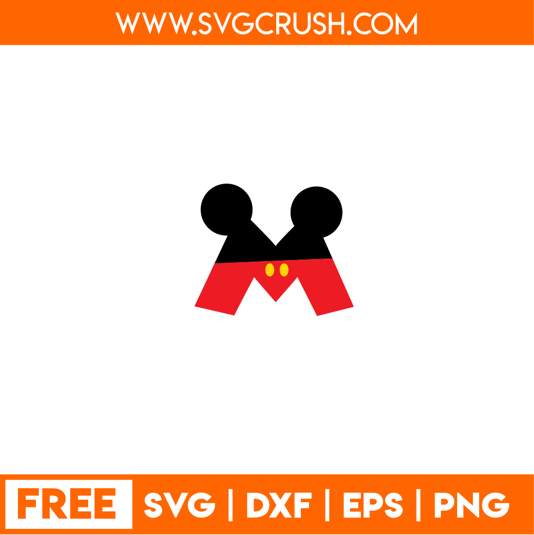 free disney-alphabet-m svg