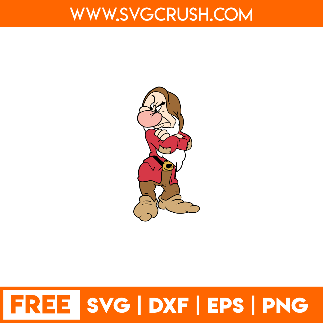 free grumpy-seven-dwarfs-001 svg