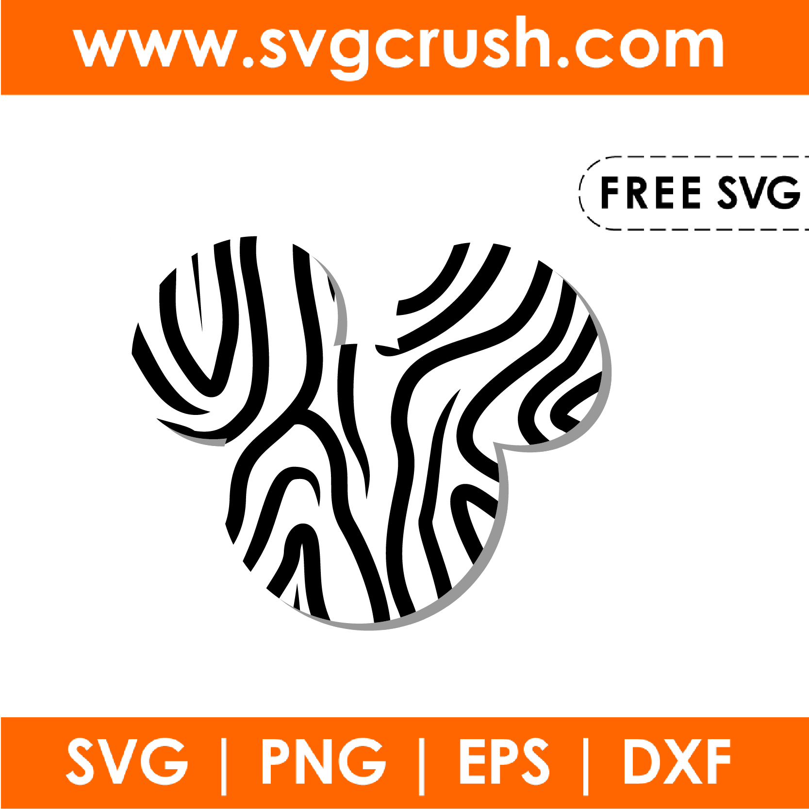 free mickey-zebra-001 svg