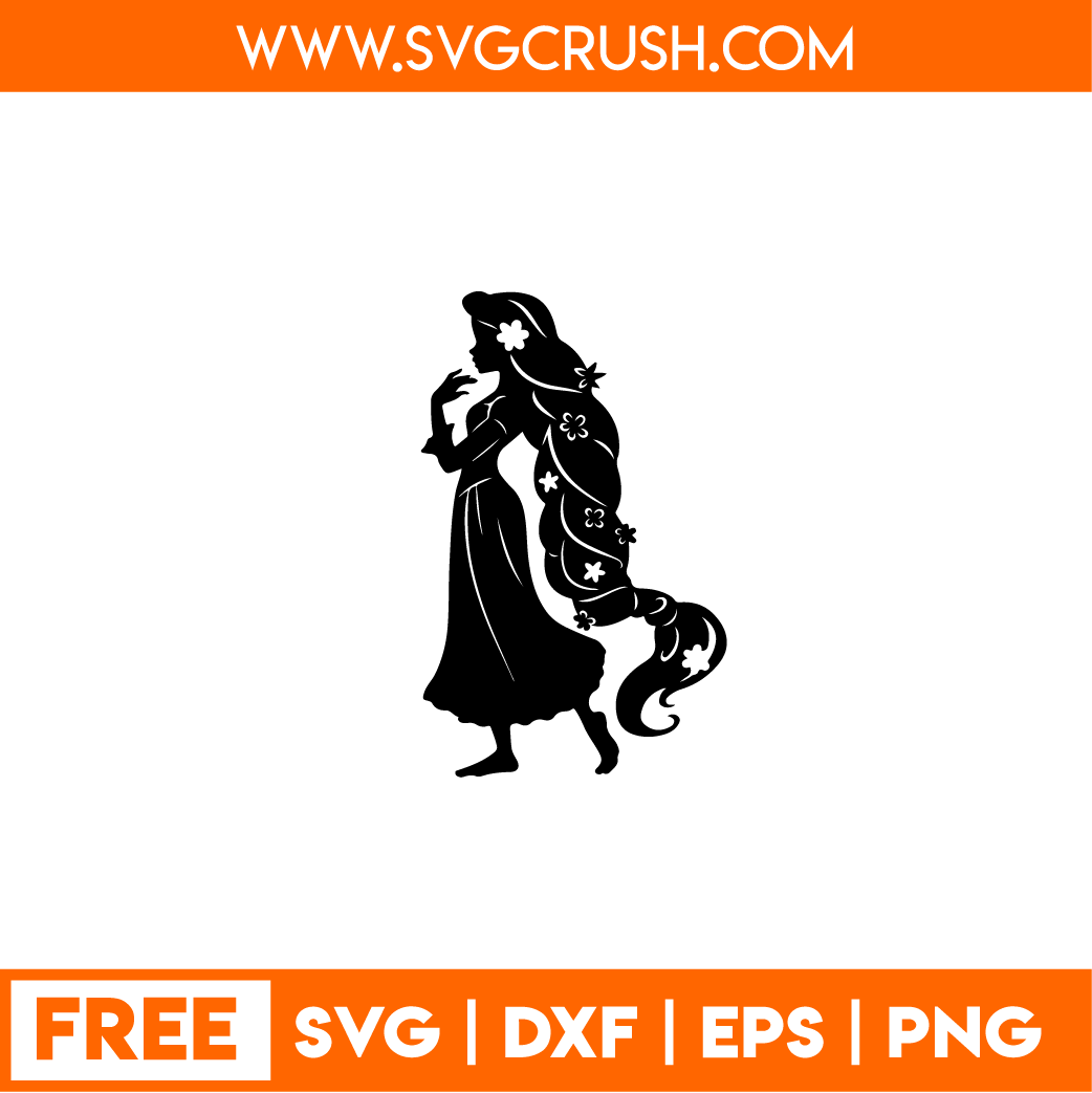 5335 Silhouette Rapunzel Lantern Svg SVG PNG EPS DXF File