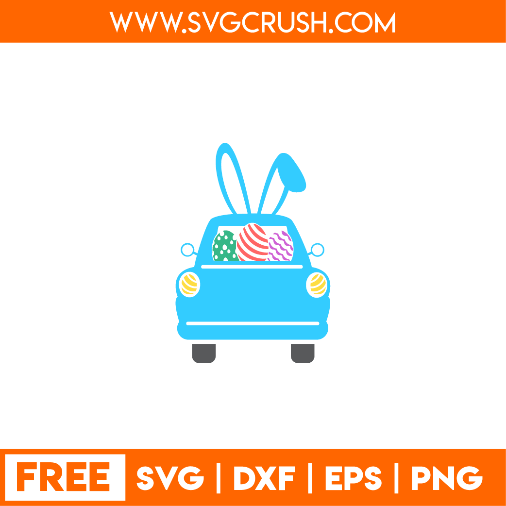 free easter-car-with-eggs-001 svg