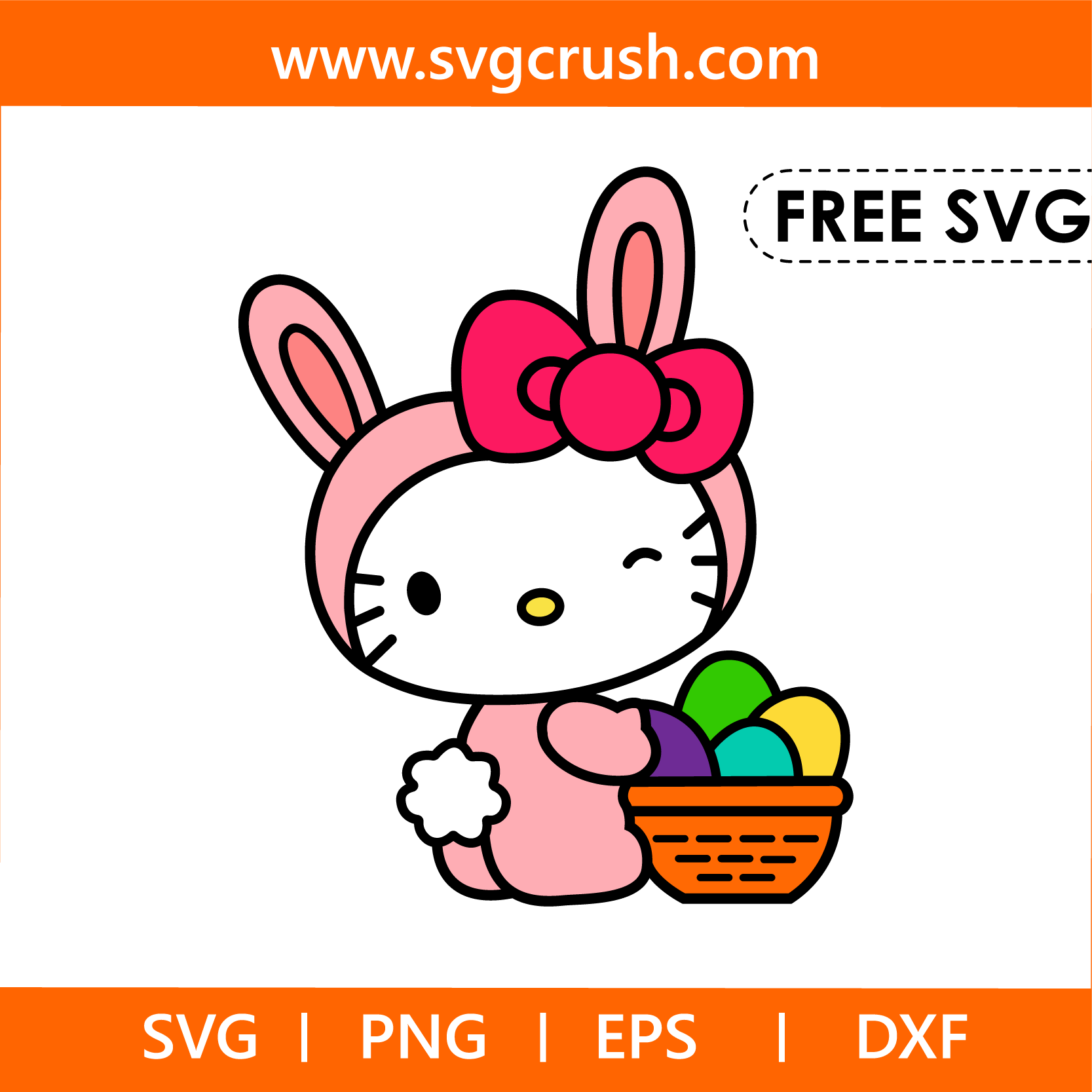 free easter-hello-kitty-006 svg