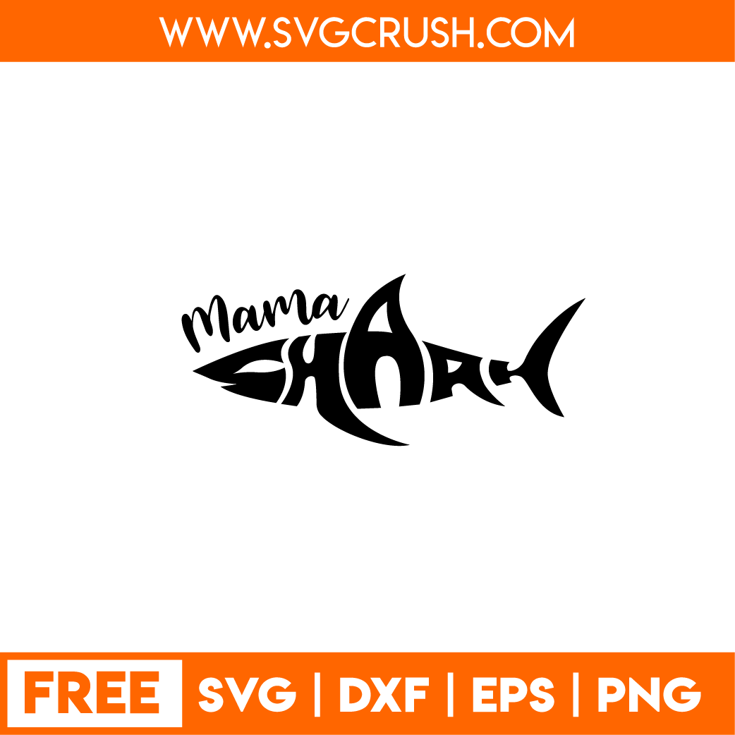 free mama-shark-001 svg