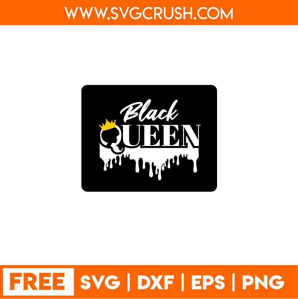 free black-queen-dripping-001 svg