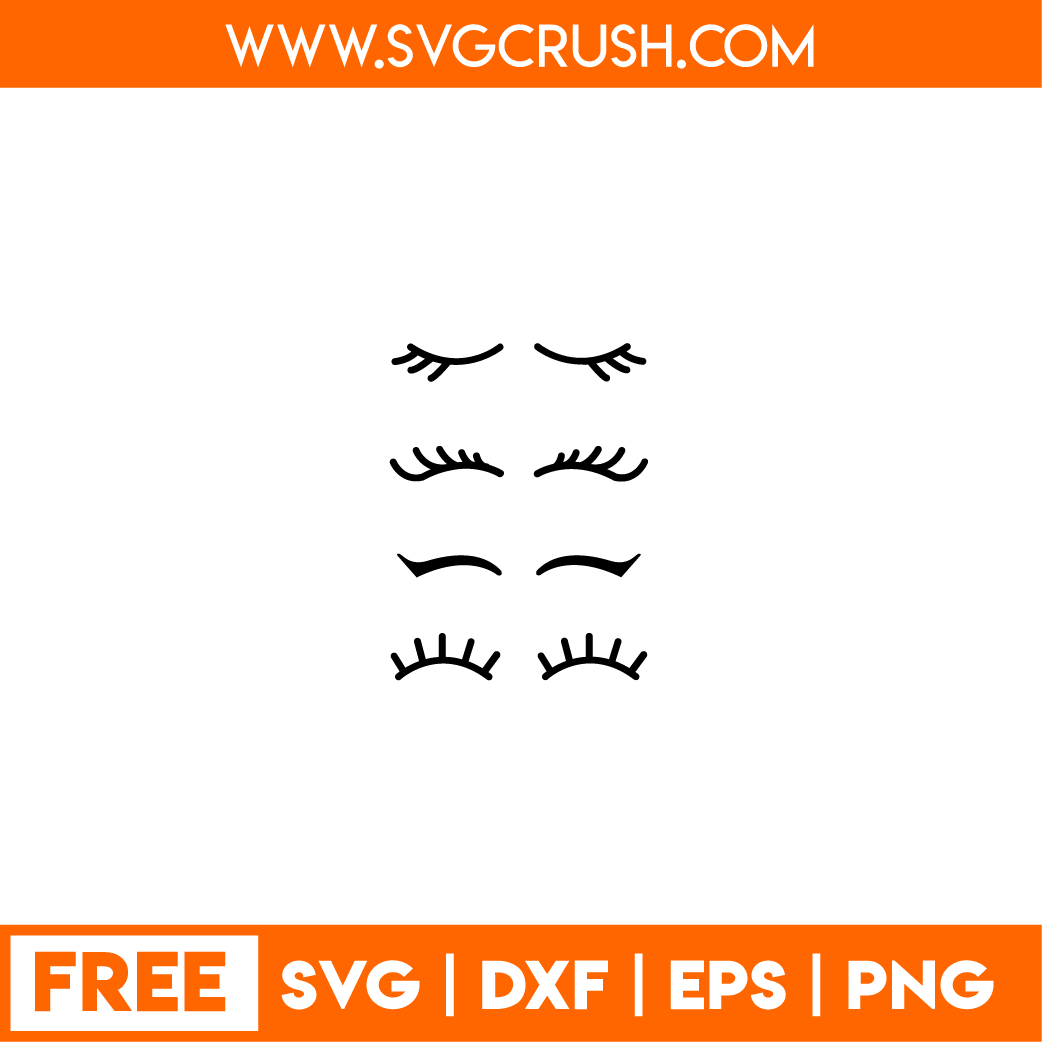 free eye-lashes-001 svg