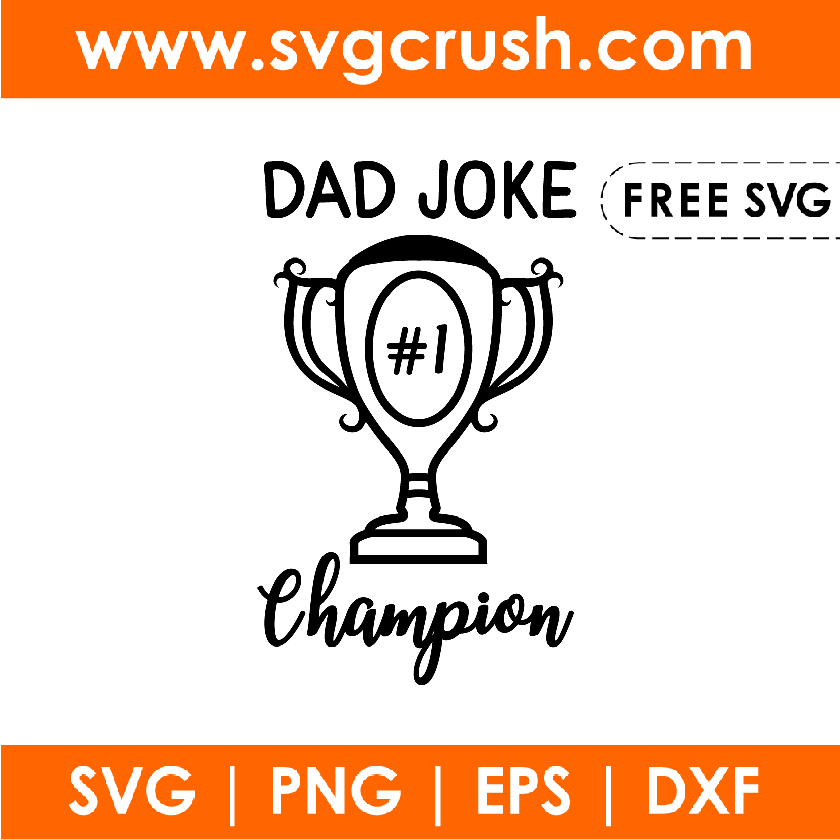 free dad-joke-champion-001 svg