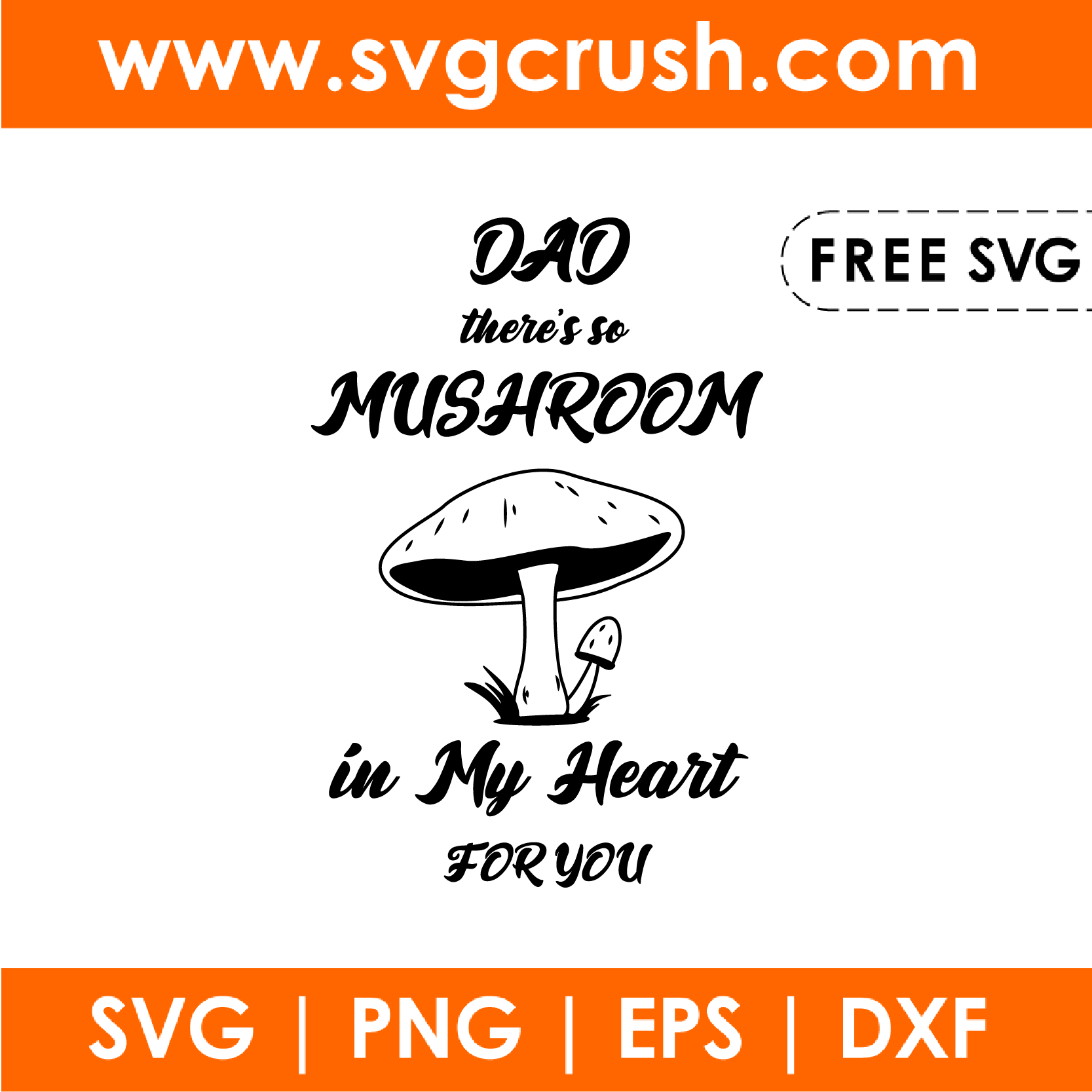 free dad-mushroom-in-my-heart-001 svg