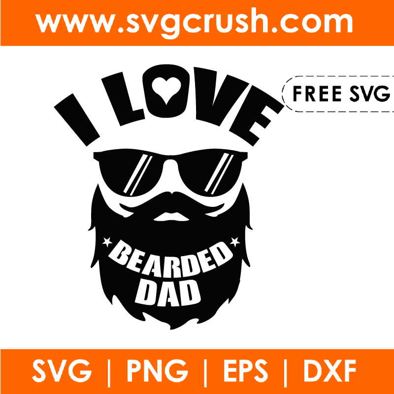 free i-love-bearded-dad-001 svg