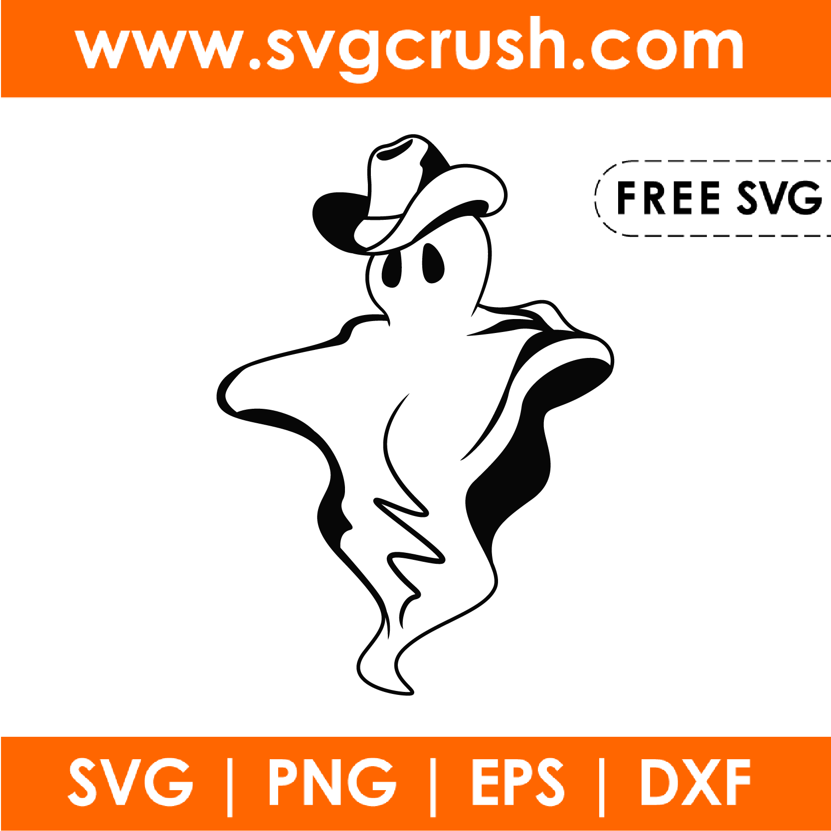 free cowboy-ghost-001 svg