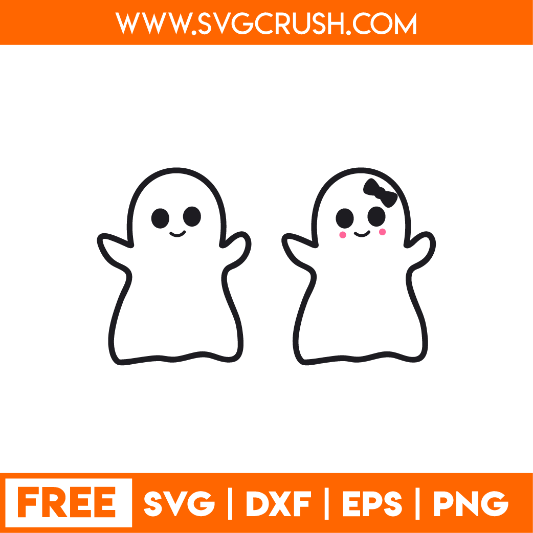 free cute-ghost-001 svg