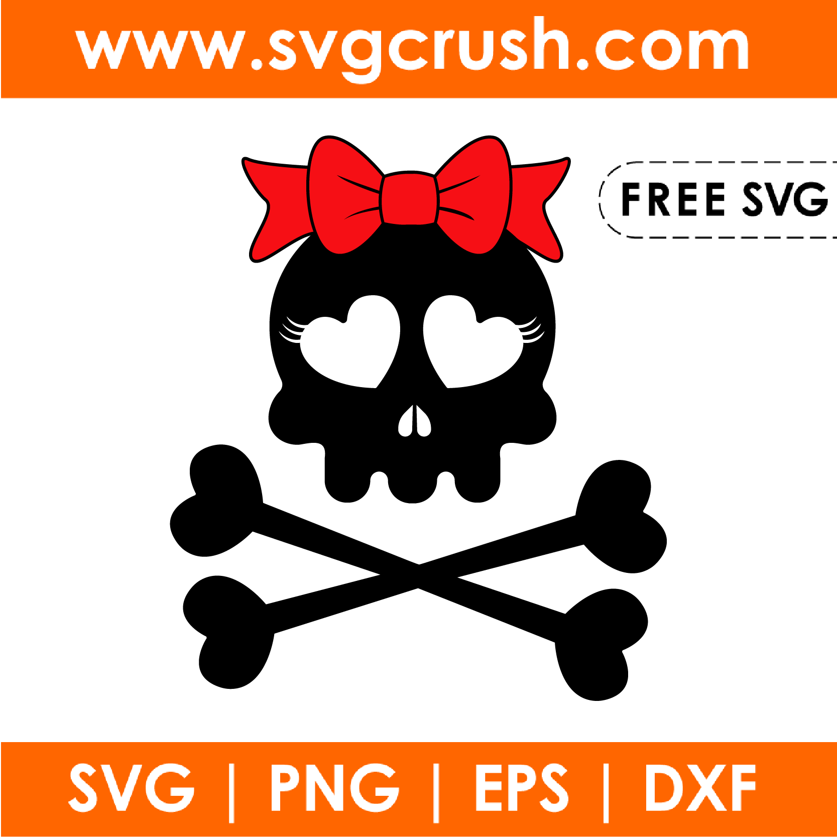 free cute-skull-girl-halloween-001 svg