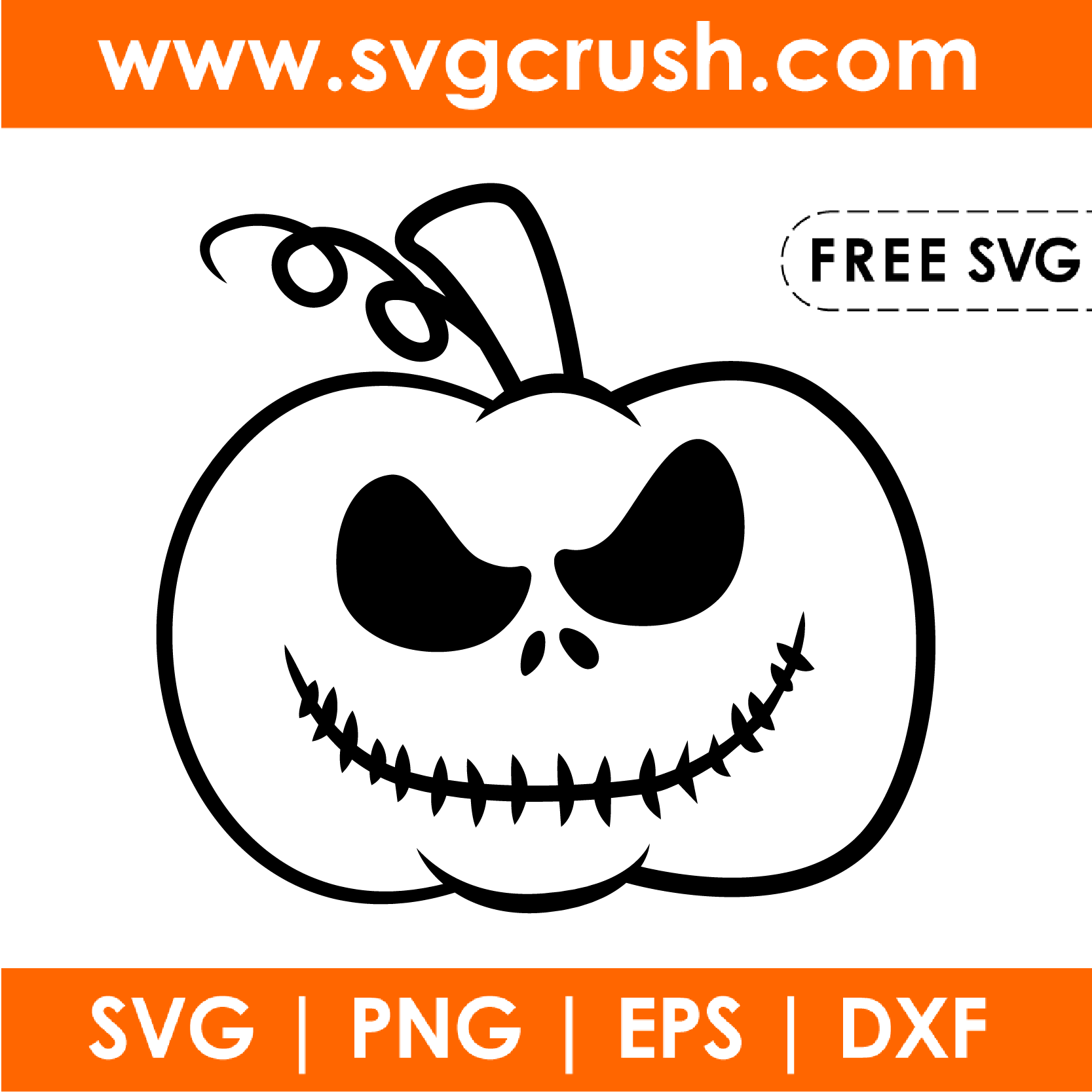 free halloween-jack-skellington-pumpkin-001 svg