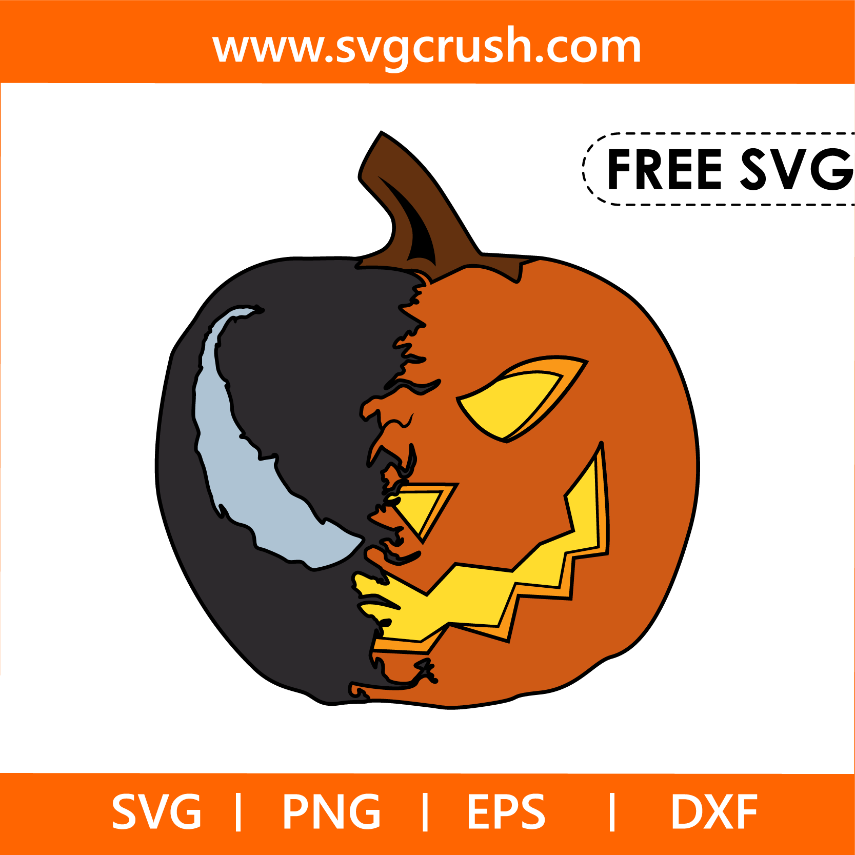 free halloween-venom-pumpkin-004 svg