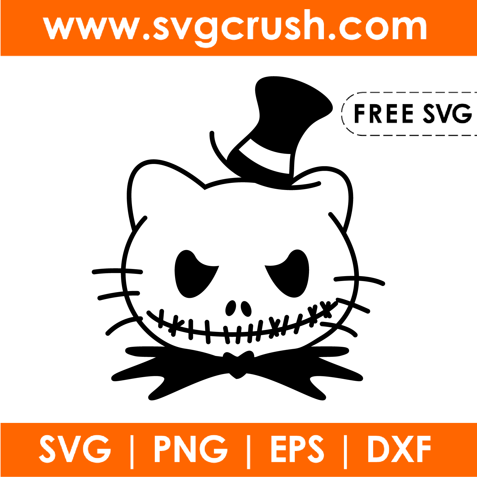 free hello-kitty-jack-skellington-001 svg