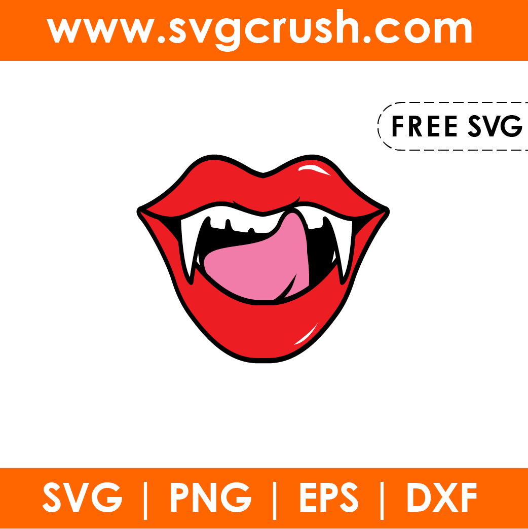 free horror-lips-002 svg
