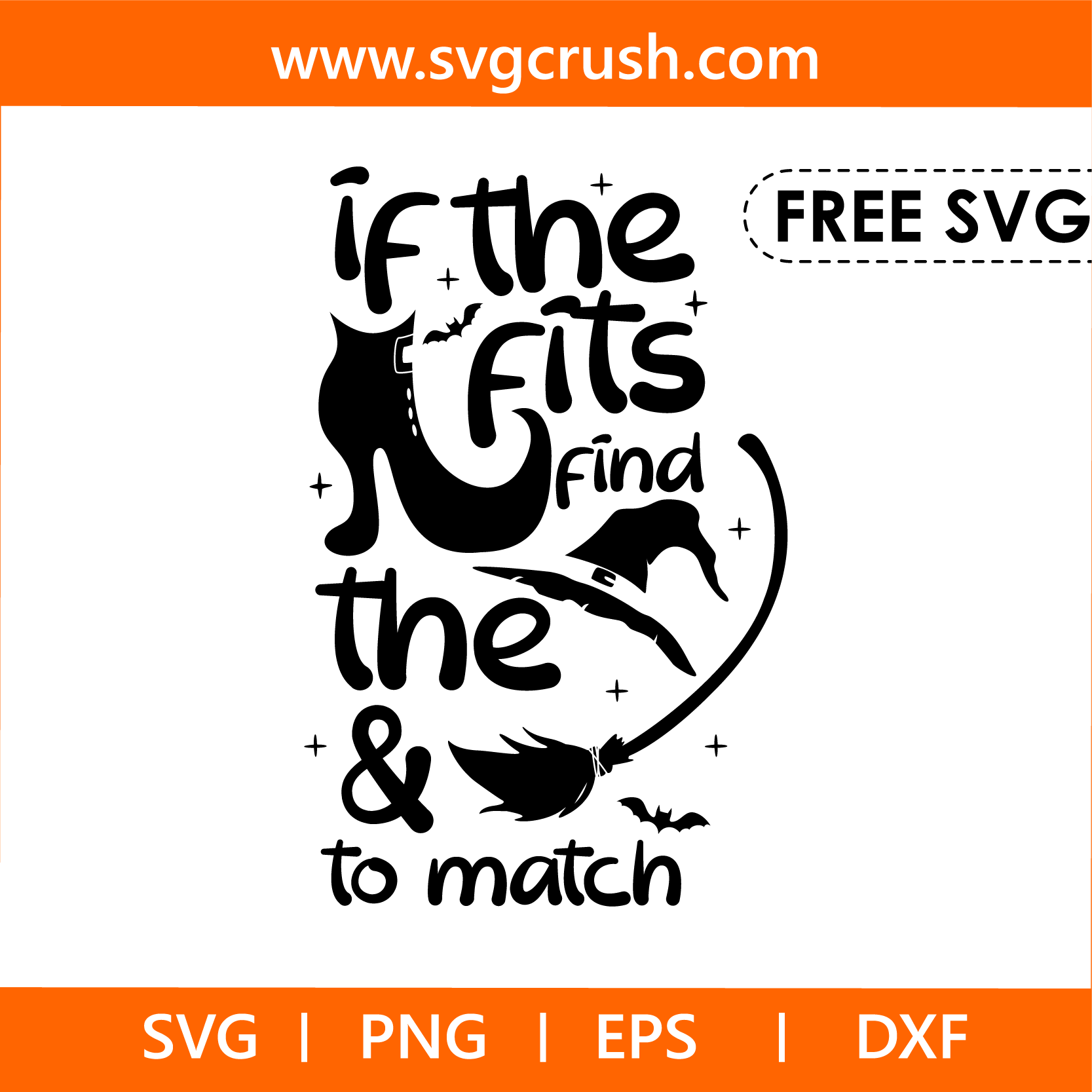 free if-the-shoe-fits-find-the-hat-and-broom-to-match-002 svg